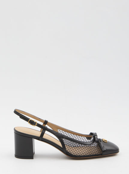 Valentino Garavani Black Valet Du Roi Slingback Pumps Black