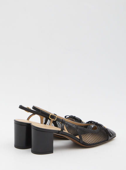 Valentino Garavani Black Valet Du Roi Slingback Pumps
