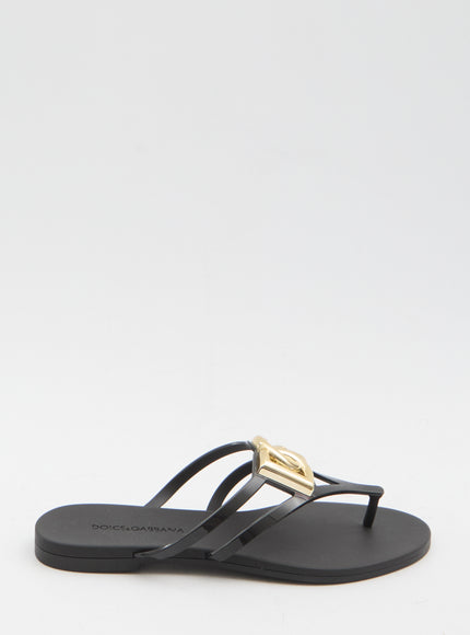 Dolce & Gabbana Dg Thong Sandals Black