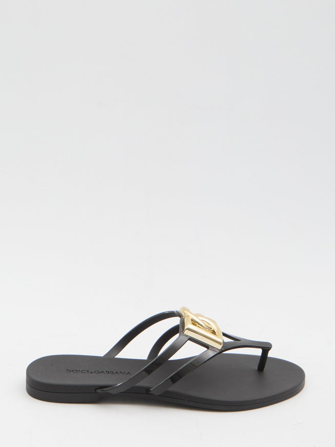Dolce & Gabbana Dg Thong Sandals Black