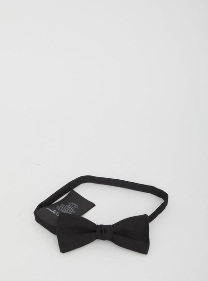 Saint Laurent Yves Bow Tie In Silk QT Black