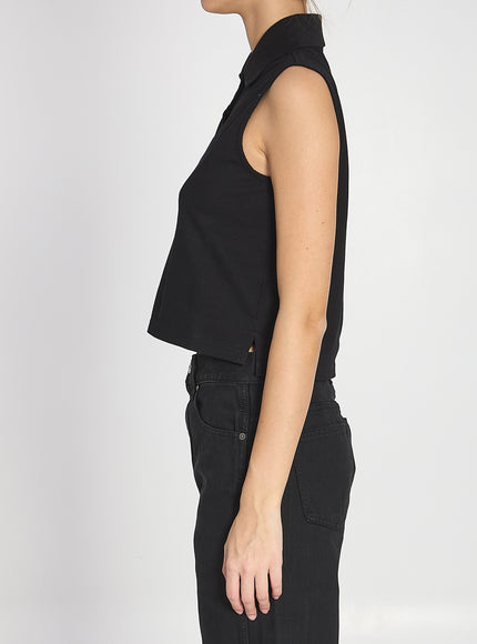 Saint Laurent Cassandre Polo Shirt In Cotton Piqué