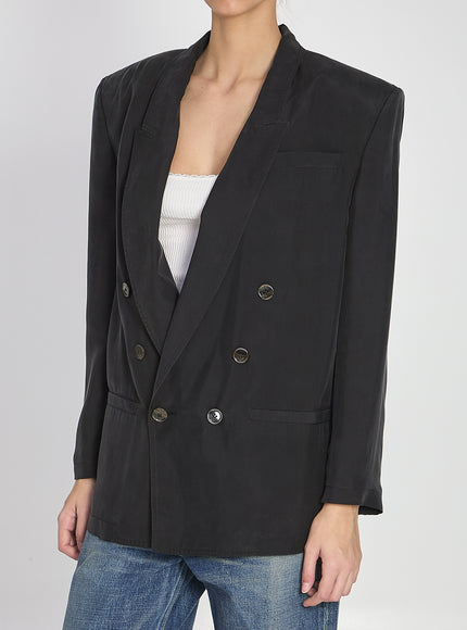 Saint Laurent Giacca In Seta Habutai
