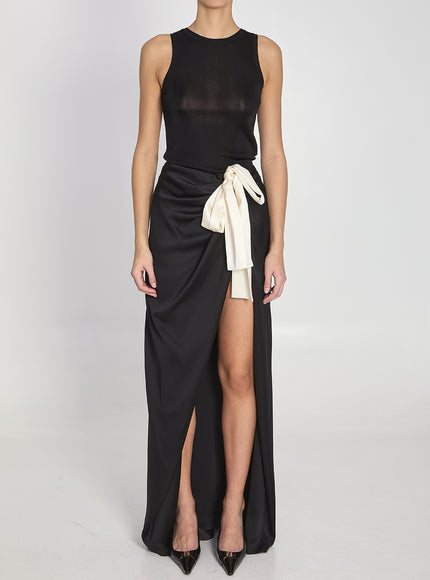 Saint Laurent Silk Charmeuse Skirt