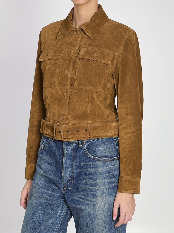 Saint Laurent Vintage Suede Leather Jacket