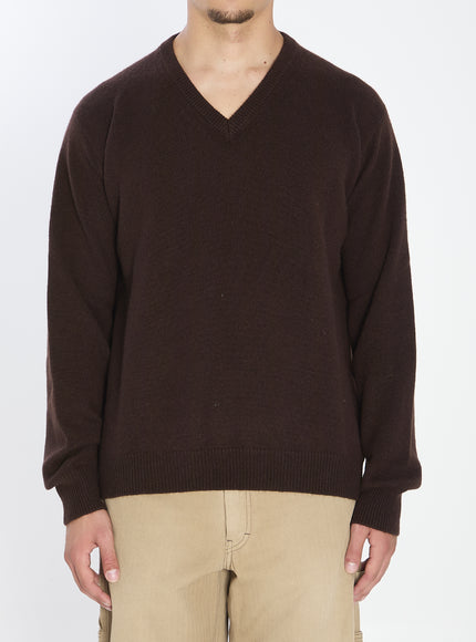 Maison Margiela V-neck Sweater Brown
