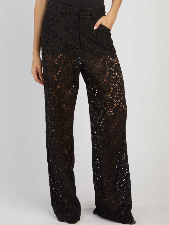 Federica Tosi Lace Pants Black