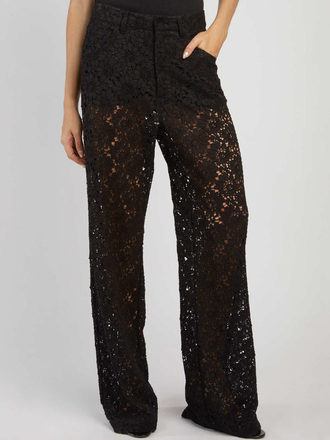 Federica Tosi Lace Pants Black