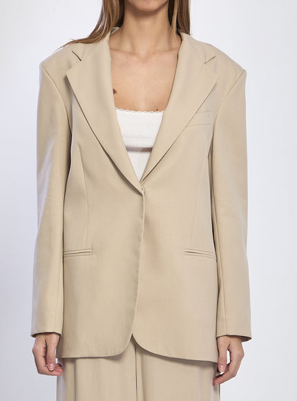 Federica Tosi Oversized Blazer Beige