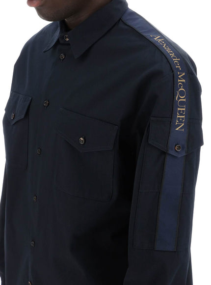 Alexander Mcqueen shirt with logo band on the sleeve