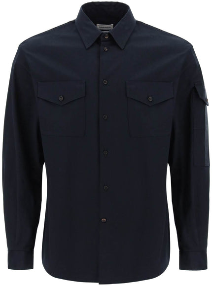 Alexander Mcqueen shirt with logo band on the sleeve