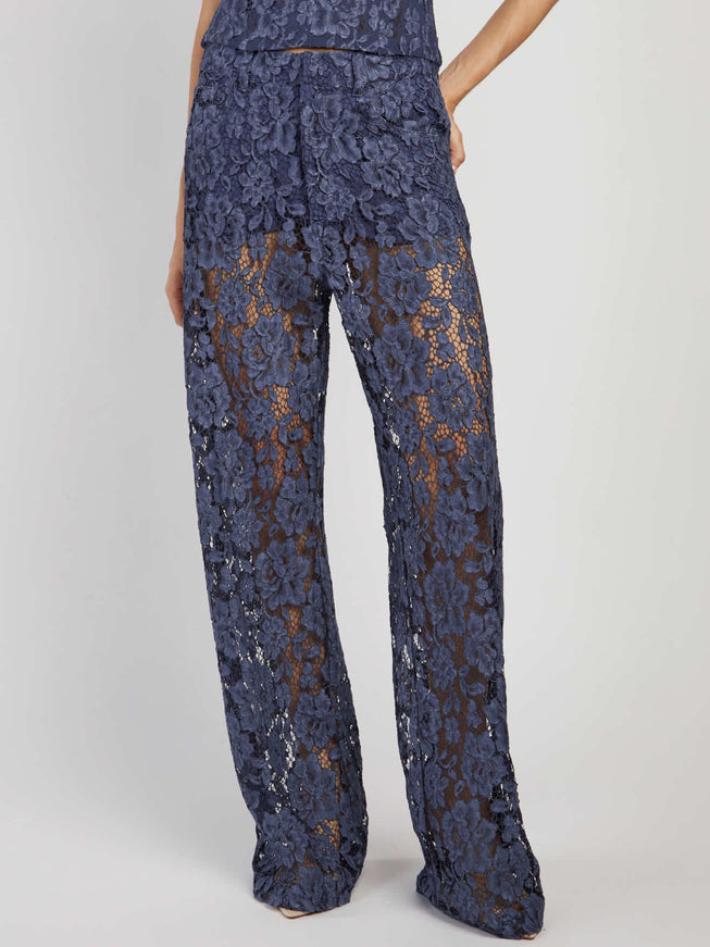 Federica Tosi Lace Pants Blue