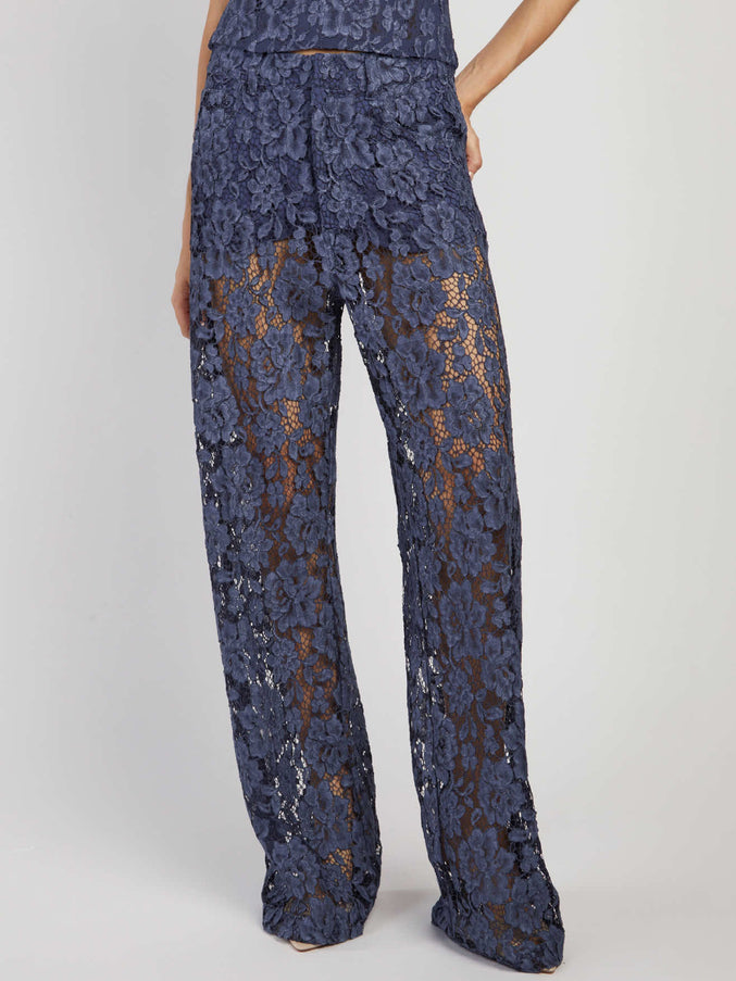 Federica Tosi Lace Pants Blue