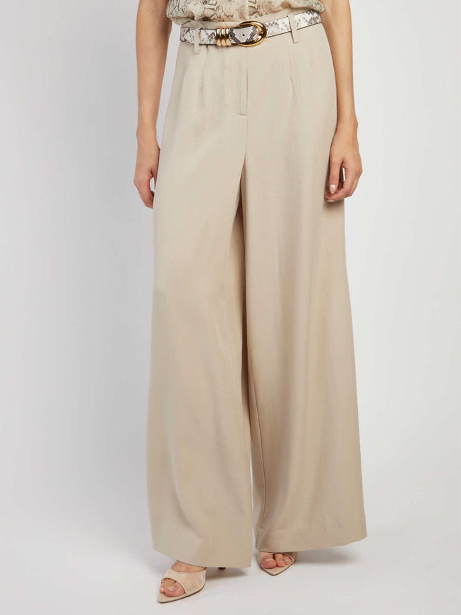 Federica Tosi Wide-leg Pants Beige