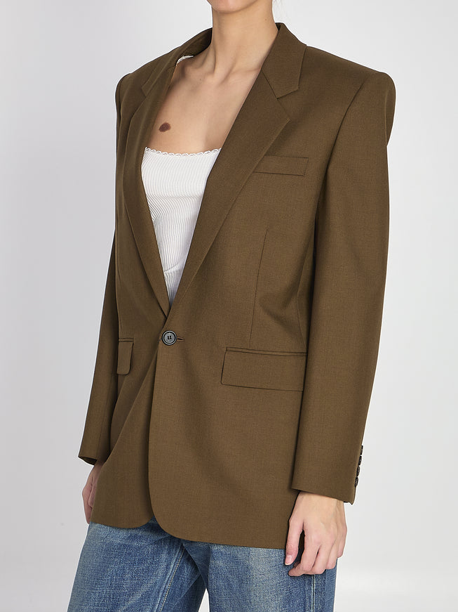 Saint Laurent Khaki Wool Jacket
