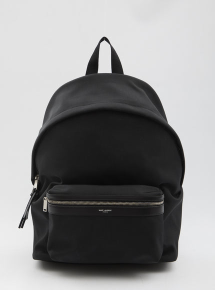 Saint Laurent City Canvas Backpack QT Black