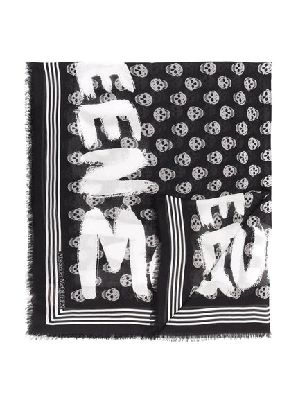 Alexander Mcqueen graffiti biker scarf