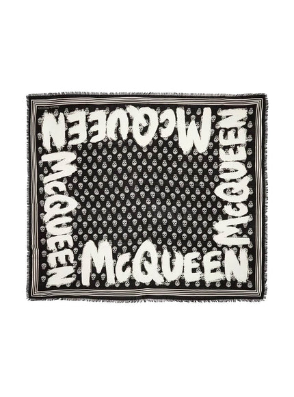 Alexander Mcqueen graffiti biker scarf