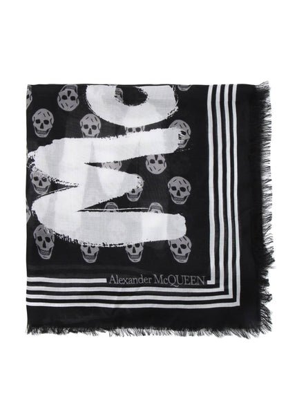 Alexander Mcqueen graffiti biker scarf