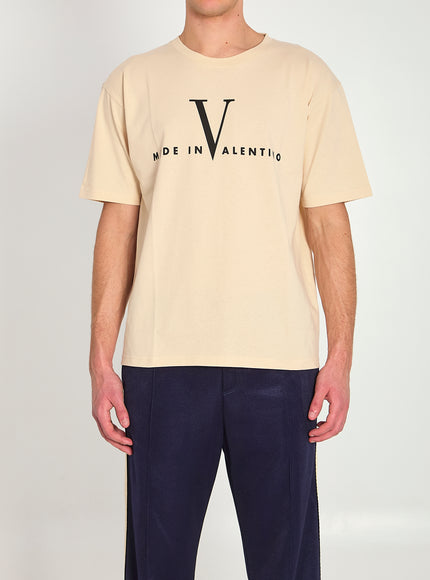 Valentino Garavani Cotton Jersey T-shirt Cream