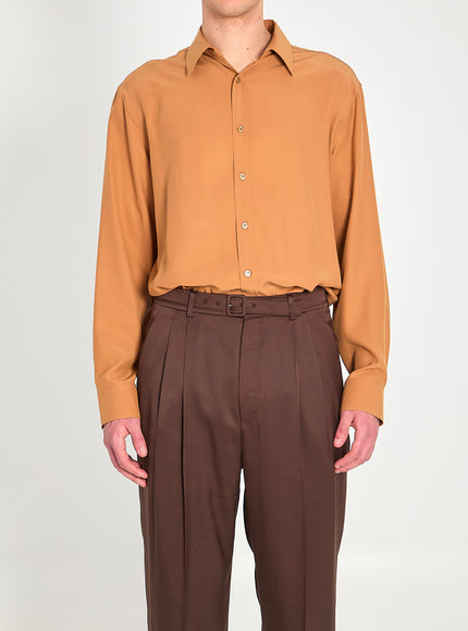 Saint Laurent Silk Shirt Brown