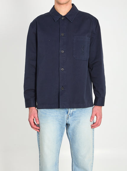 Saint Laurent Cassandre Overshirt Blue