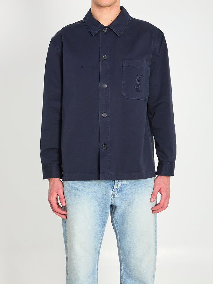 Saint Laurent Cassandre Overshirt Blue
