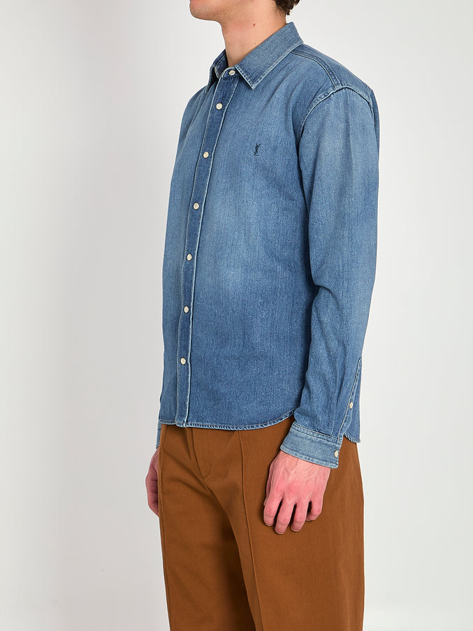 Saint Laurent Cassandre Denim Shirt