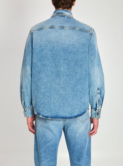 Versace Stone-wash Overshirt With Studs