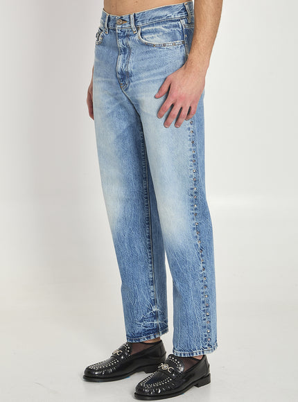 Versace Stone-wash Jeans With Studs