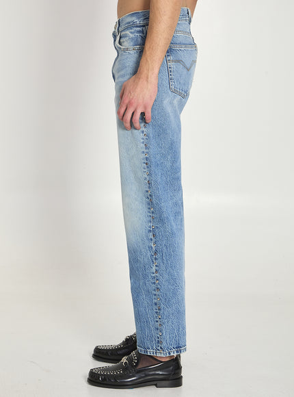 Versace Stone-wash Jeans With Studs