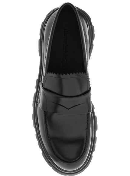 Alexander Mcqueen brushed leather wander loafers