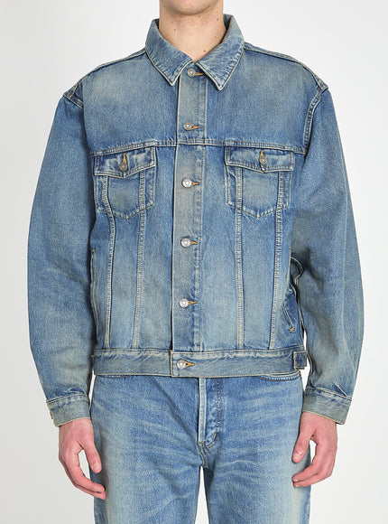 Saint Laurent Trucker Jacket Blue