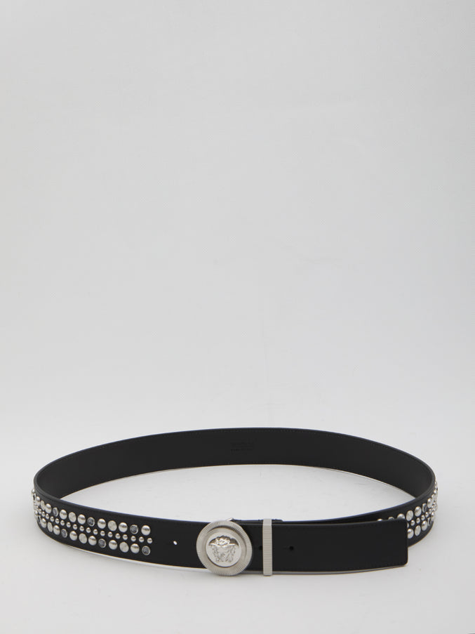 Versace Medusa Belt With Studs Black