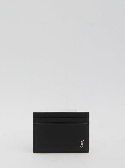 Saint Laurent Tiny Cassandre Card Holder QT Black