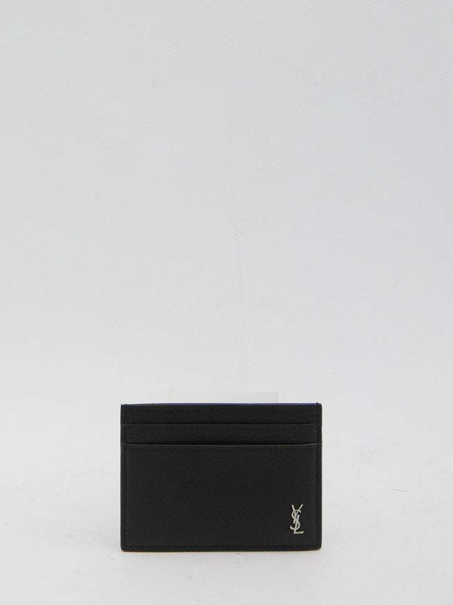 Saint Laurent Tiny Cassandre Card Holder QT Black