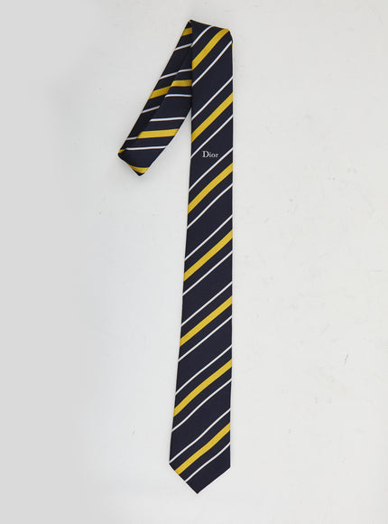Dior Homme Striped Tie QT Blue