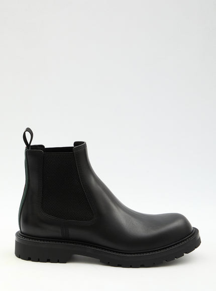 Gucci Chelsea Boots With Web Black