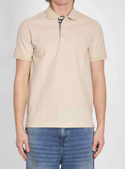 Burberry Cotton Piqué Polo Shirt Beige