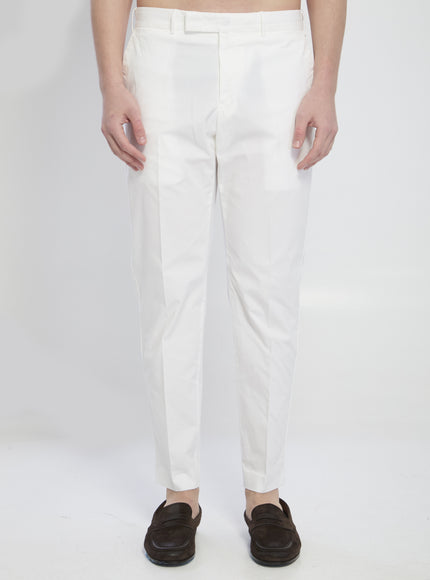 Pt Torino Rebel Stretch Cotton Pants White