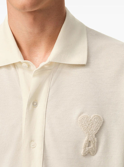 Ami Paris Cotton Piqué Polo