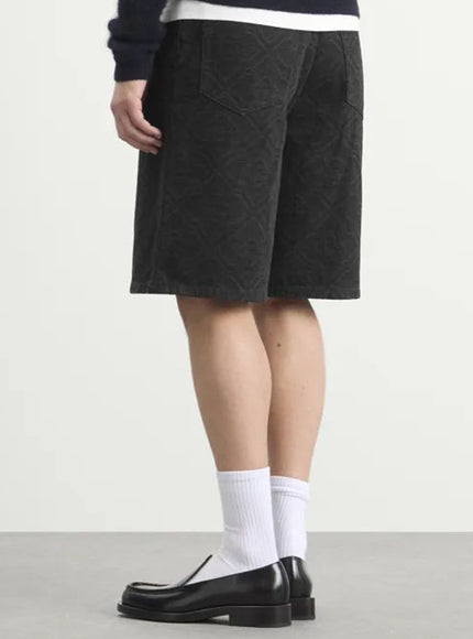 Casablanca Laser Monogram Denim Shorts