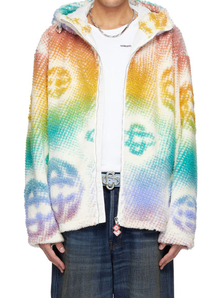 Casablanca Halftone Monogram Fleece Jacket Multicolor