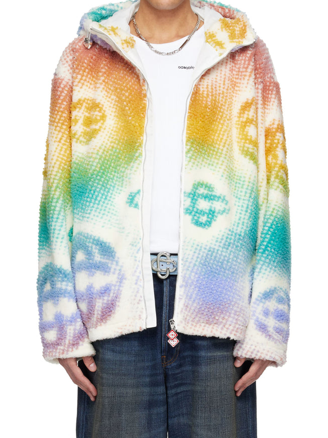 Casablanca Halftone Monogram Fleece Jacket Multicolor
