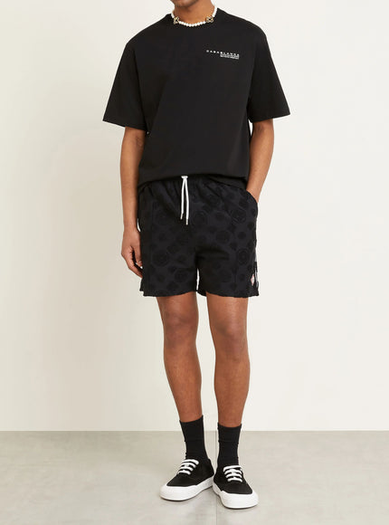Casablanca Glitch Orchid Print T-shirt Black