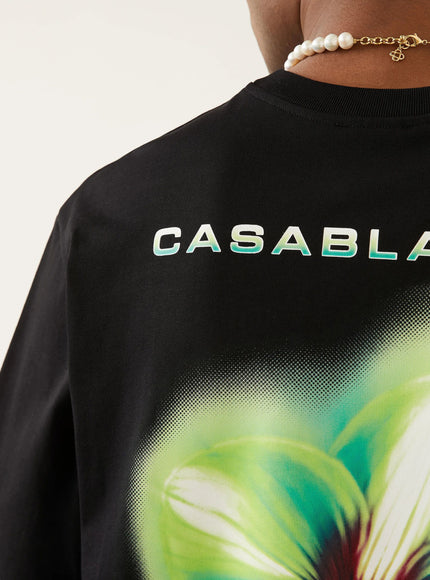 Casablanca Glitch Orchid Print T-shirt