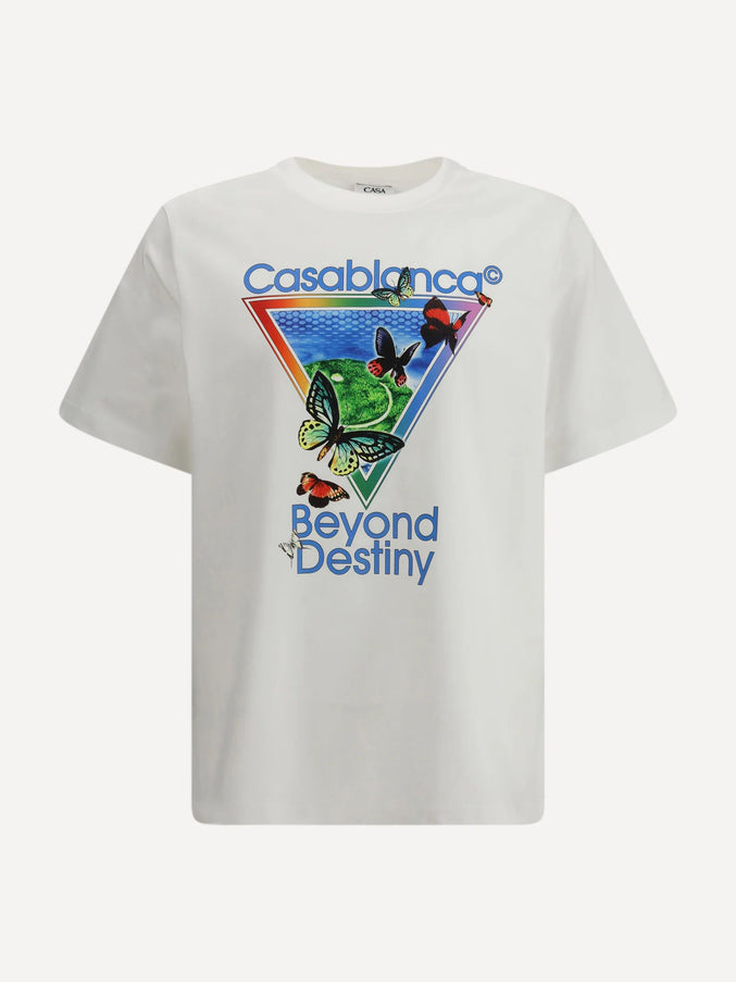 Casablanca Beyond Destiny Print T-shirt White