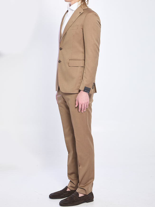 Tagliatore Single-breasted Suit In Super 130s Virgin Wool