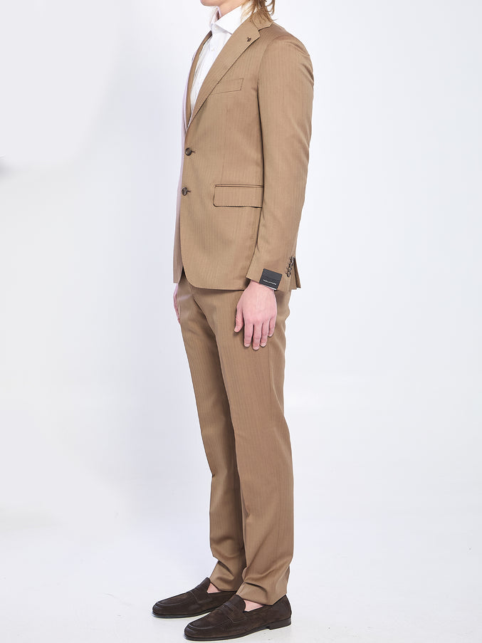 Tagliatore Single-breasted Suit In Super 130s Virgin Wool