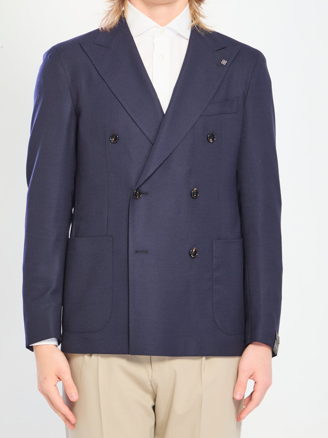Tagliatore Super 110s Virgin Wool Jacket Blue